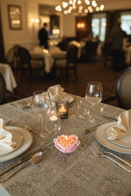 Heart shaped petal candle